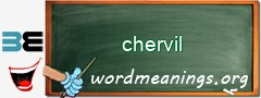 WordMeaning blackboard for chervil